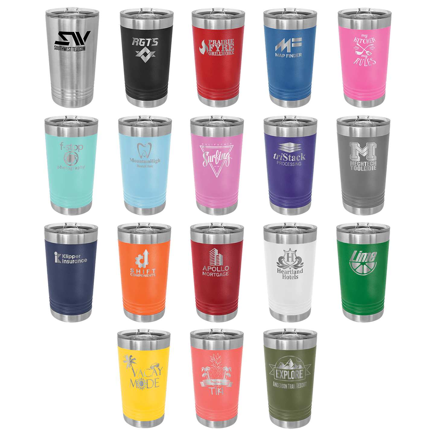 Polar Camel  16 oz. Pint with Slider Lid
